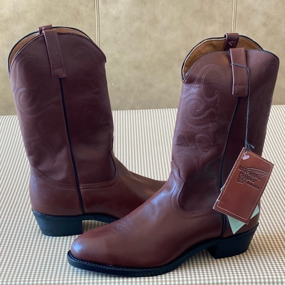 Vintage Red Wing Leather boots. Made in USA. Steel toe. Size 13B. New dead stock - Picture 1 of 16